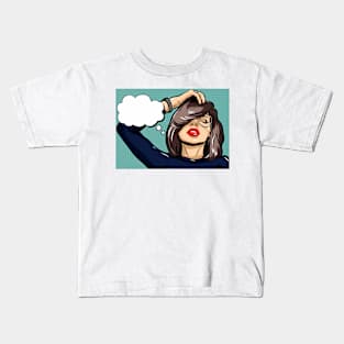 beautiful girl with glasses Kids T-Shirt